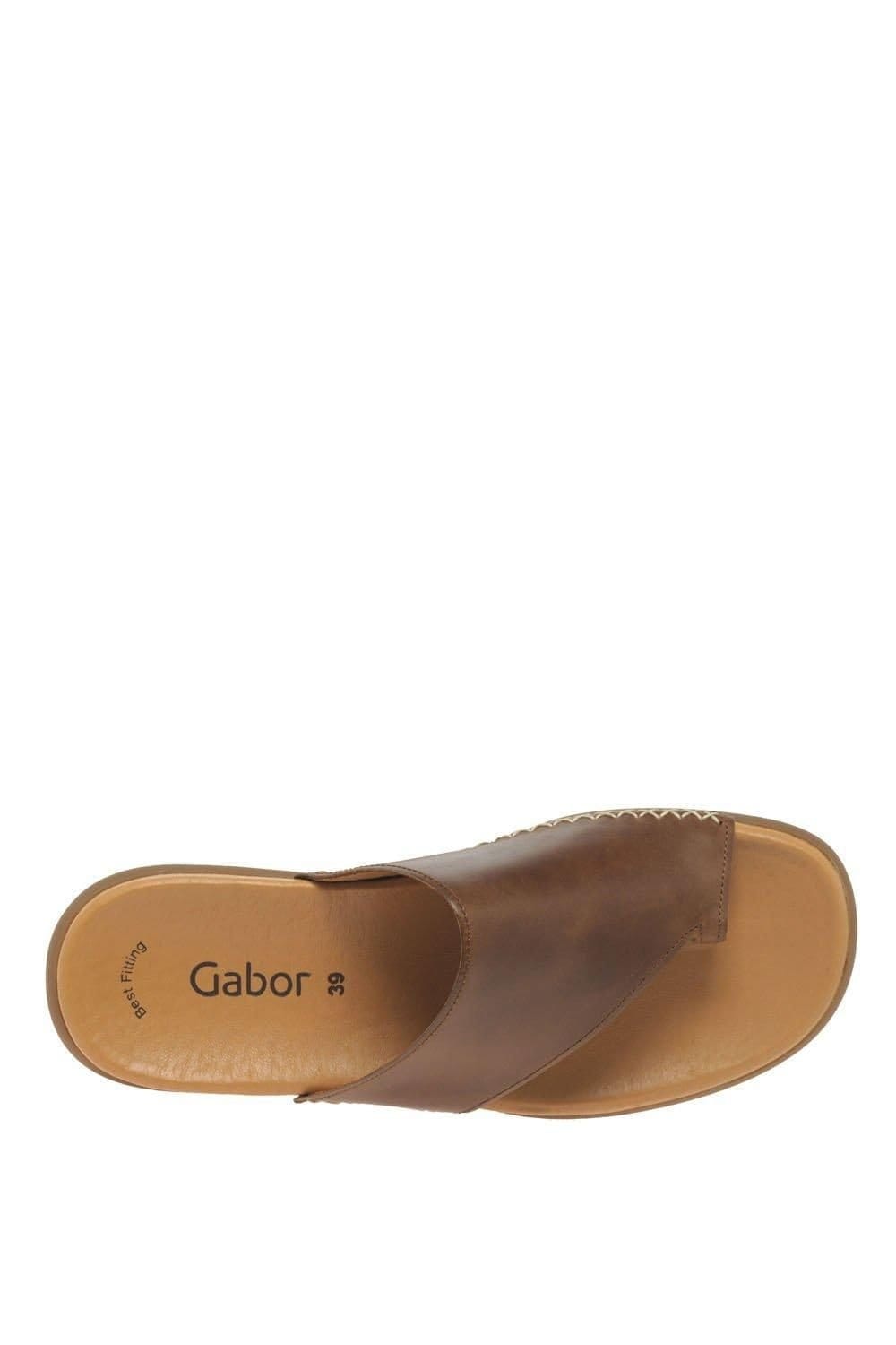 Gabor Gabor Women's 'Lanzarote' Toe Loop Mules in Brown - 4