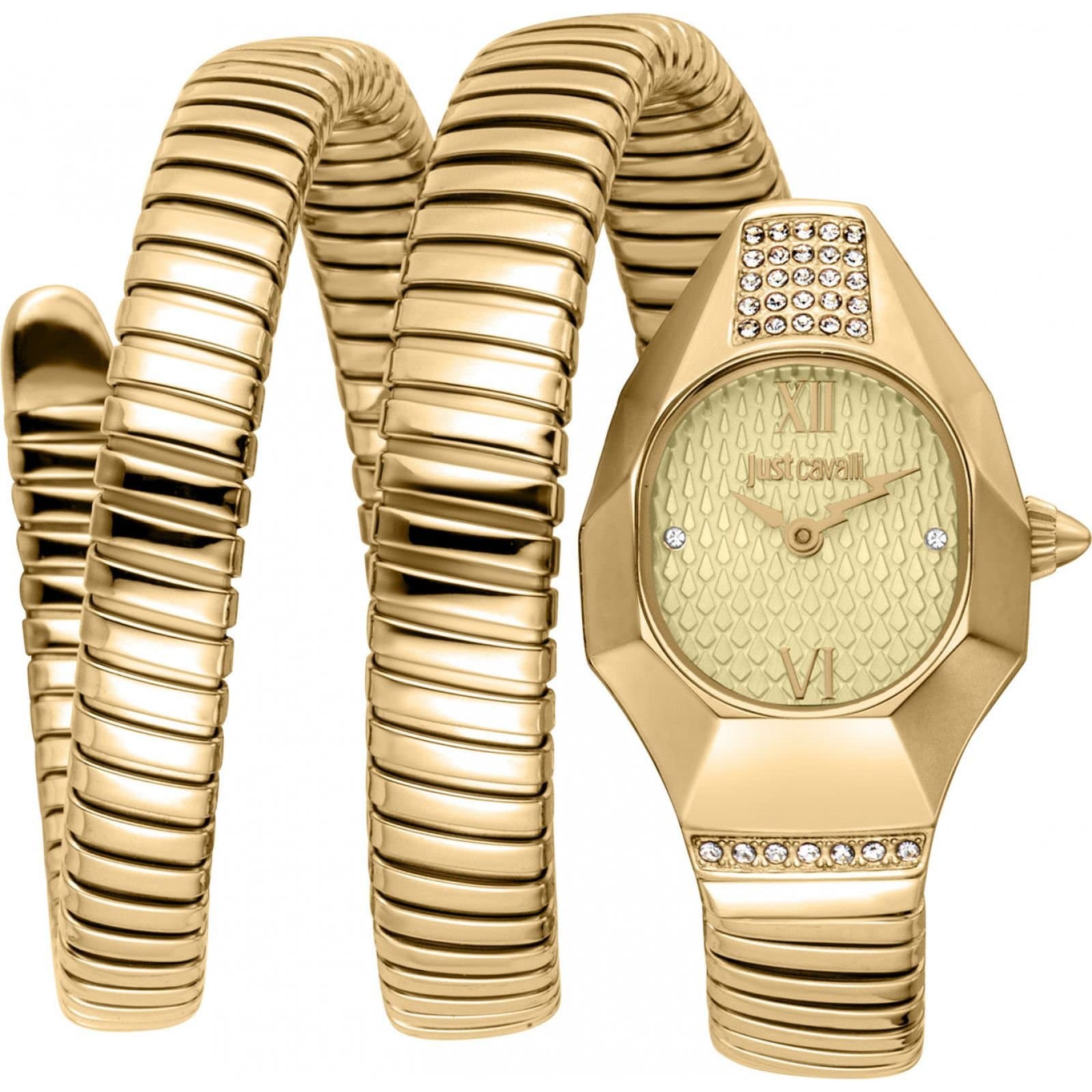 Just Cavalli Just Cavalli Women's JC1L397M0035 Signature Snake 24mm Quartz Watch in Gold