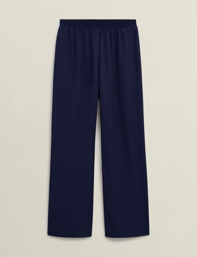 Hobbs London Hobbs London Women's Alda Wide Leg Trouser in Dark Navy - 2