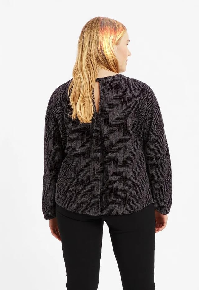 Blue Vanilla Curve Puffball High Neck Top - 3
