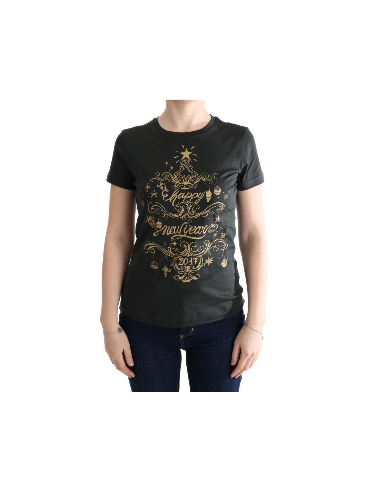 Dolce & Gabbana Dolce & Gabbana Women's Green Cotton 2017 Motive T-Shirt - 1