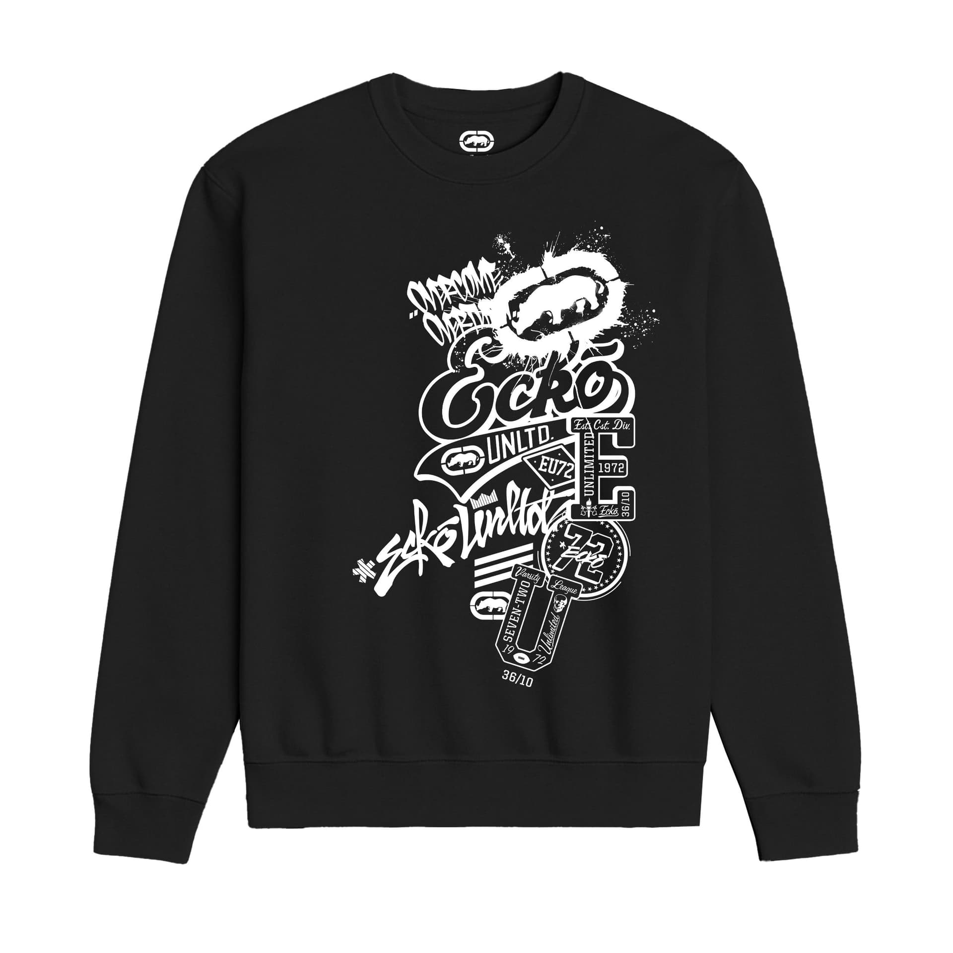 Ecko Untld. Ecko Untld. Men's Logo'd Up Sweatshirt in Black