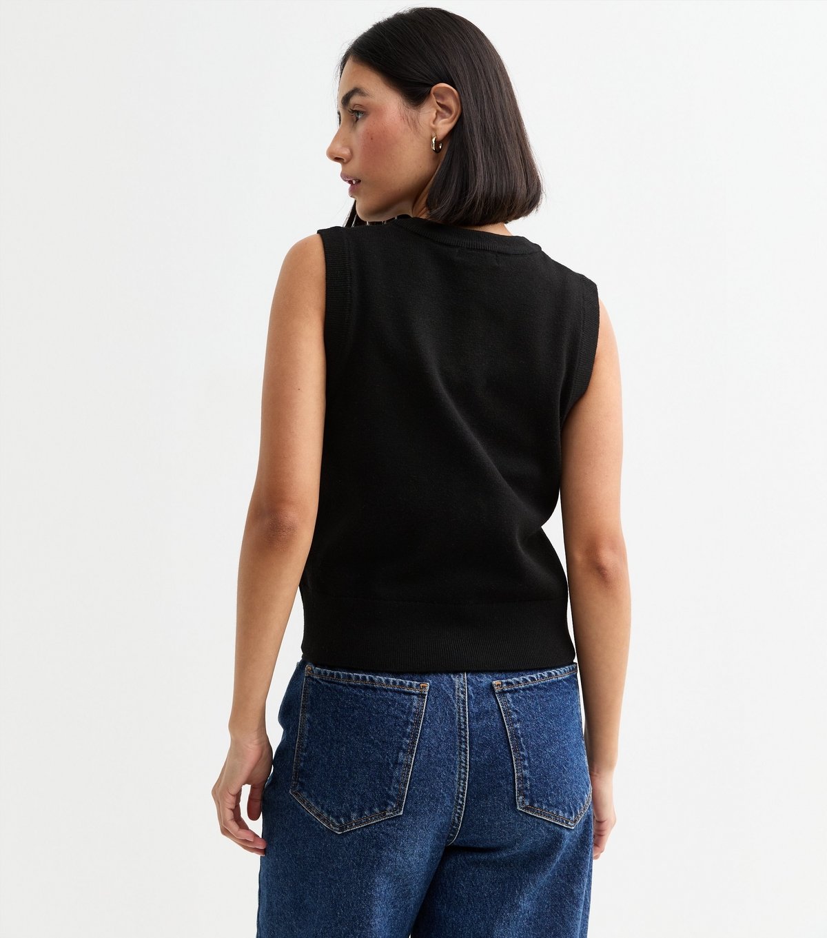 New Look Women's Black Crew Neck Waistcoat New Look - 4