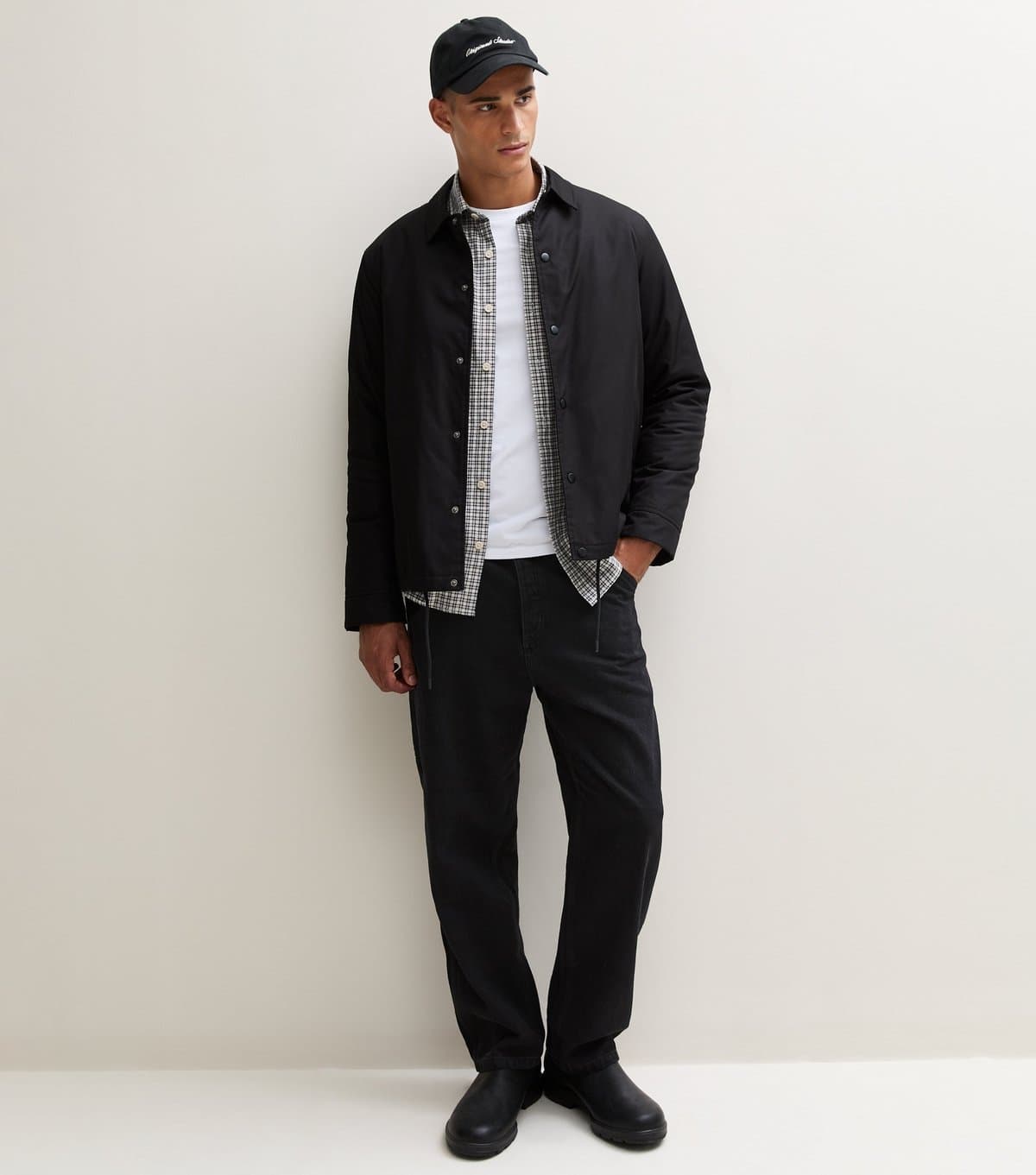 jack & jones Men's Black Straight Leg Carpenter Jeans Jack & Jones New Look