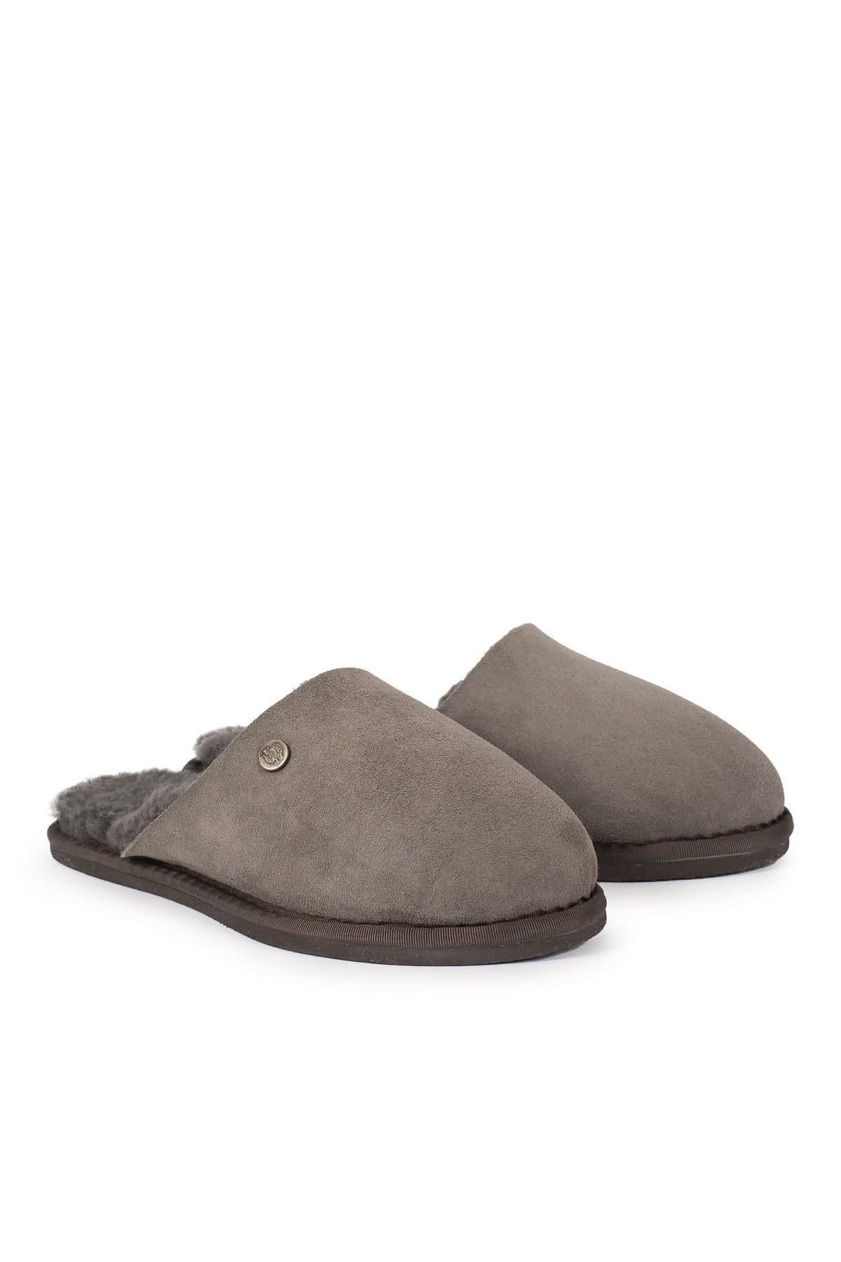 Celtic & Co Celtic & Co Women's British Sherling Mules in Dark Brown