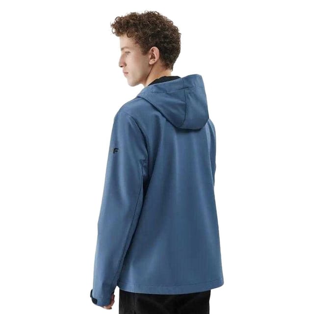 4F 4F Men's WSS25TSOFM324 Soft Shell Jacket in Blue - 2