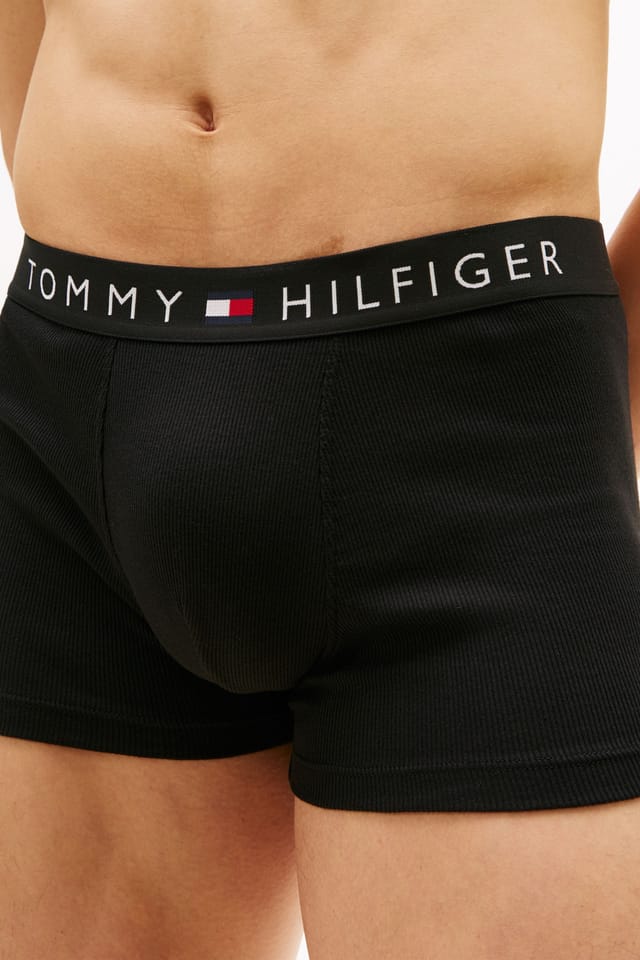 Tommy Hilfiger Tommy Hilfiger Men's 3 Pack Ribbed Trunks - Black - 2