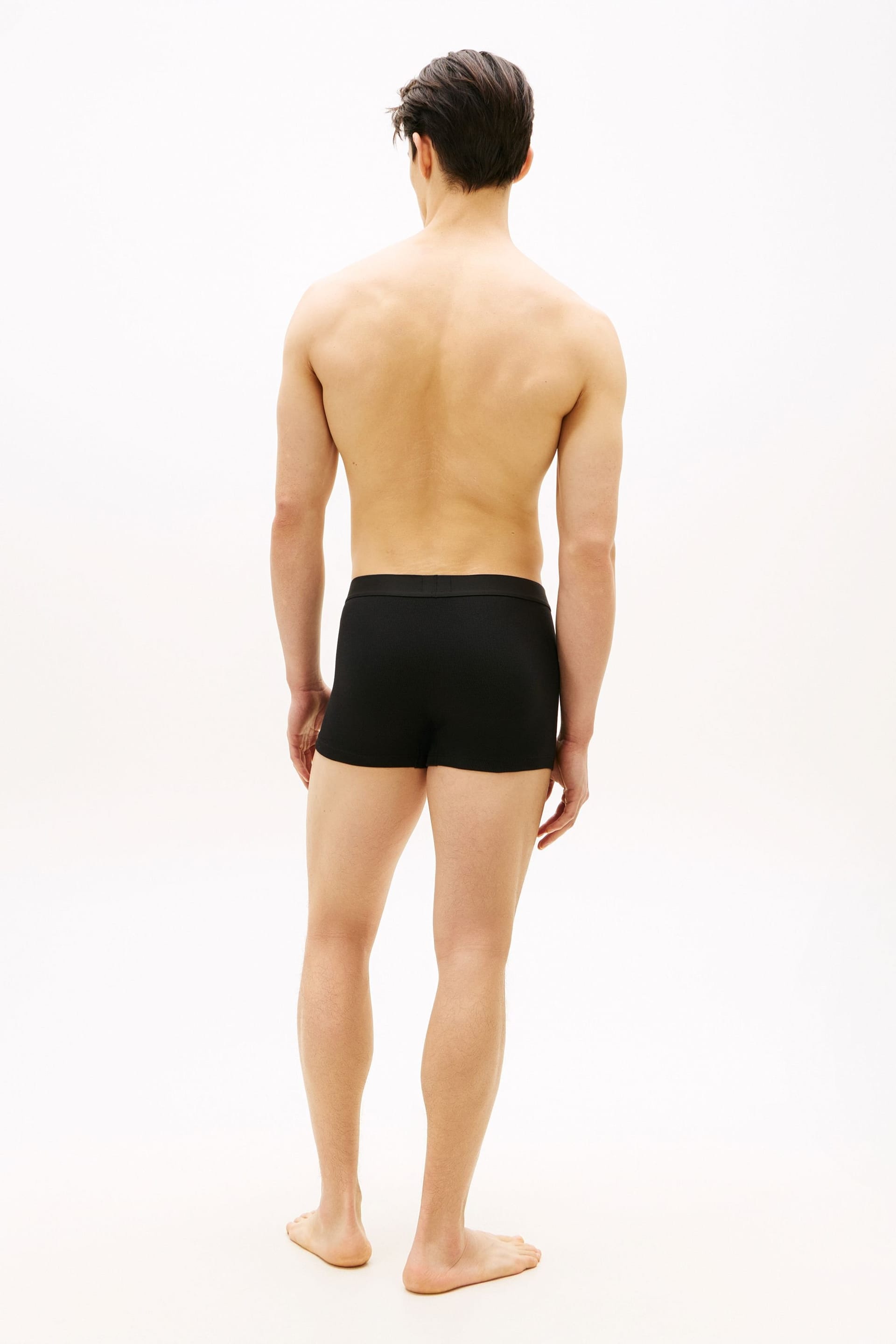 Tommy Hilfiger Tommy Hilfiger Men's 3 Pack Ribbed Trunks - Black - 4