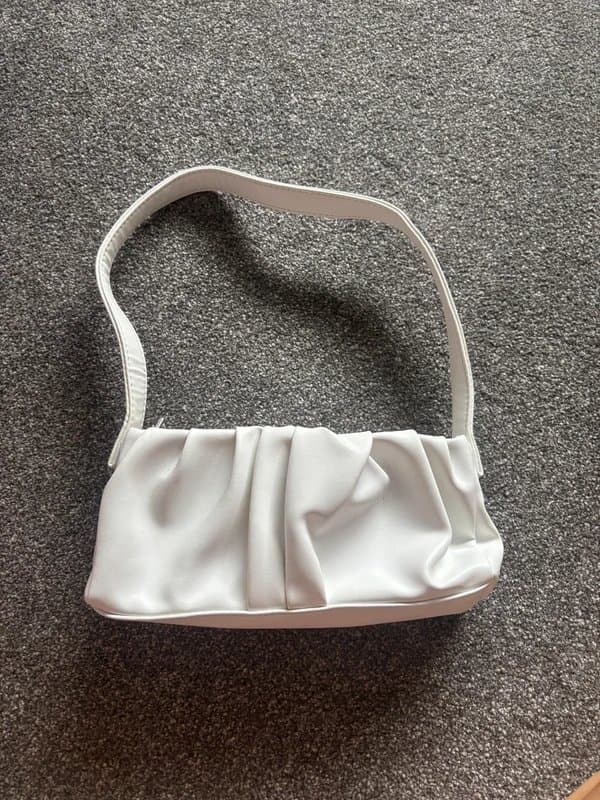 ASOS Design ASOS white ruched mini bag