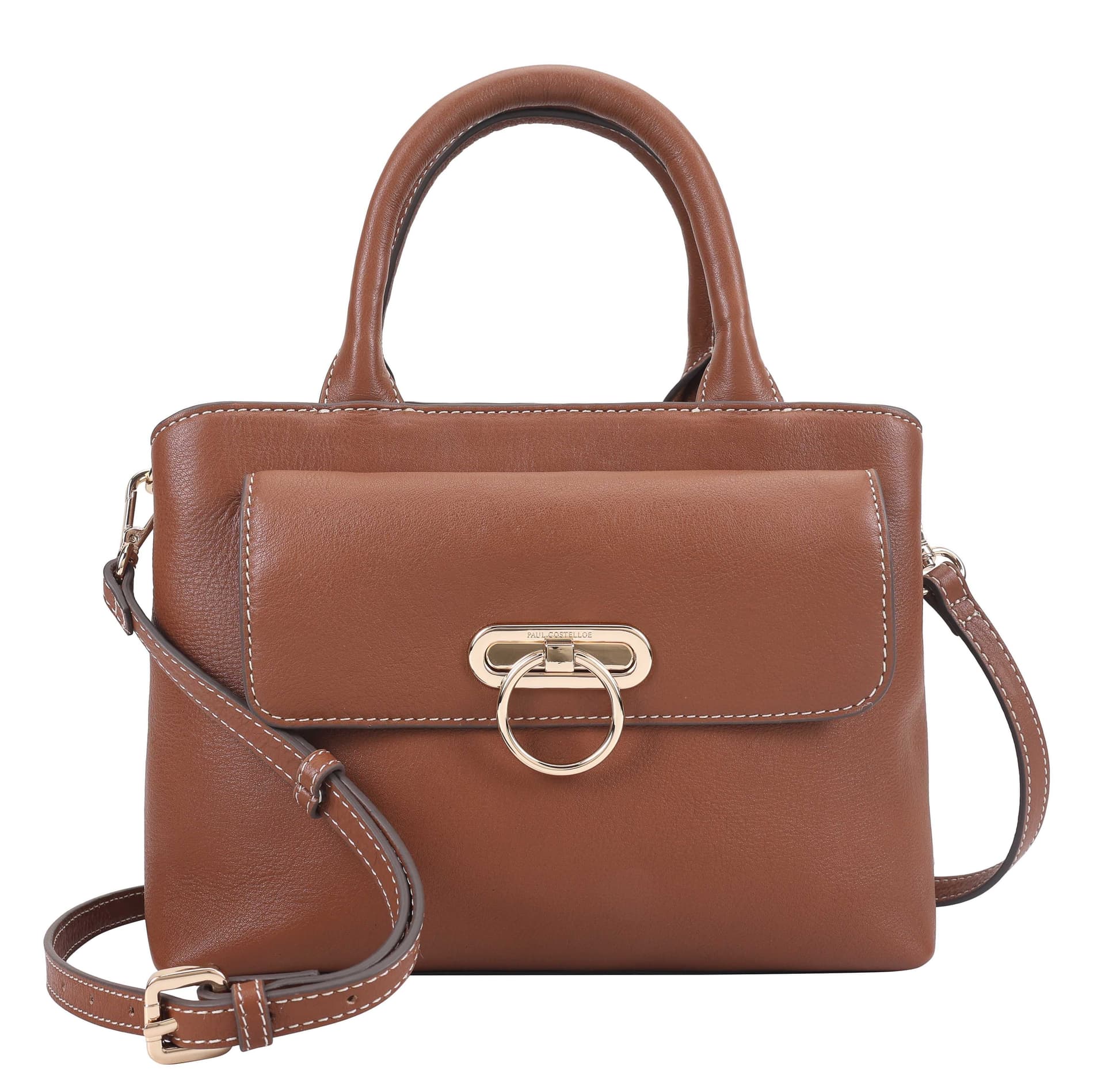 Paul Costelloe Paul Costelloe Women's Navarre Leather Multi Way Bag in Tan