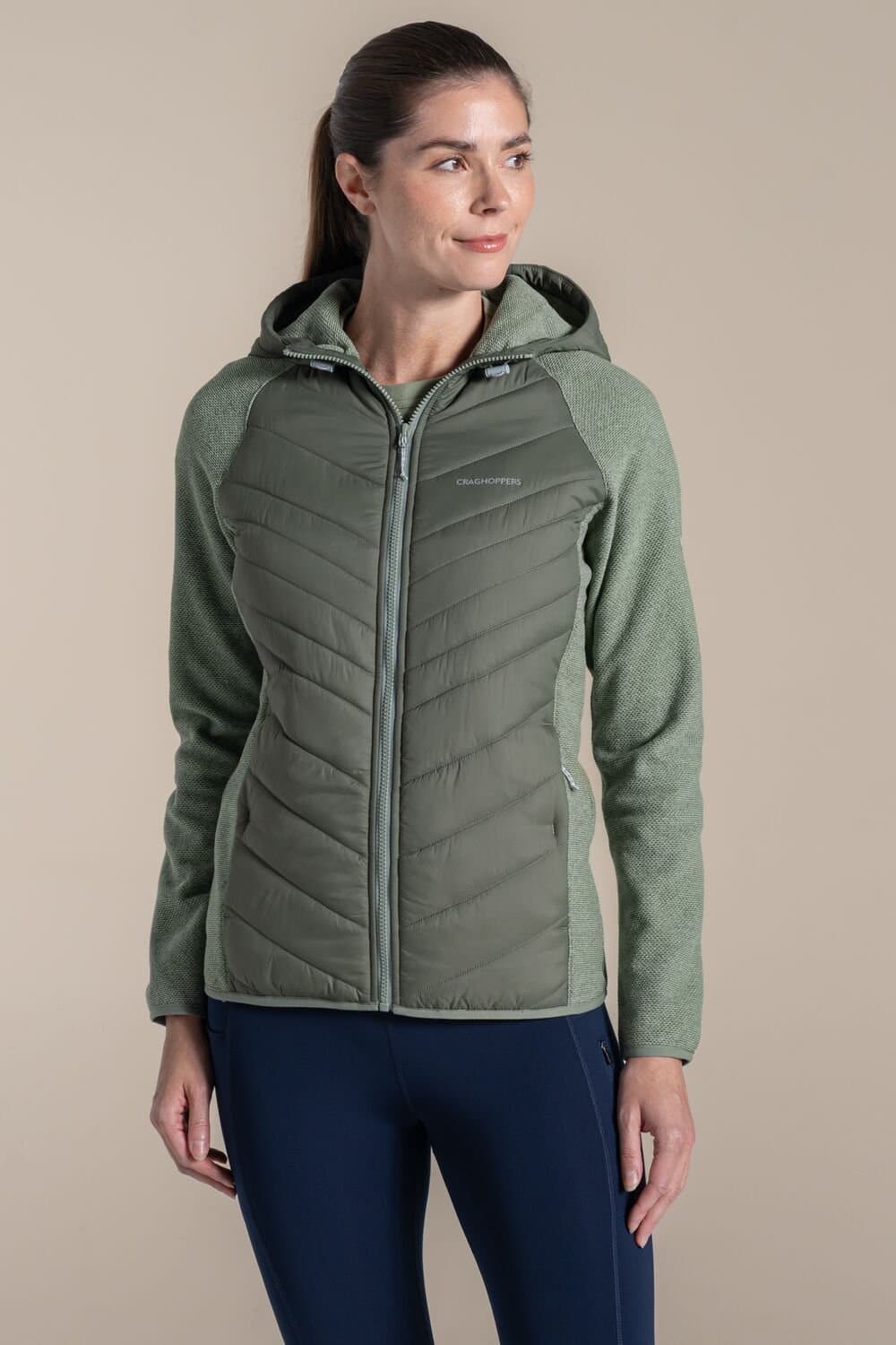 Craghoppers Craghoppers Women's Zayas Hooded Water-Repellent Jacket in Green