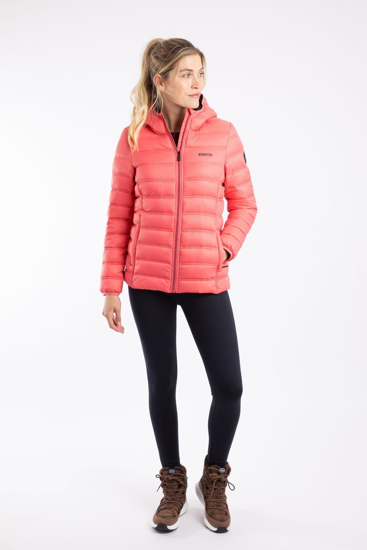 Weird Fish Weird Fish Women's Eshka Lightweight Padded Jacket in Coral