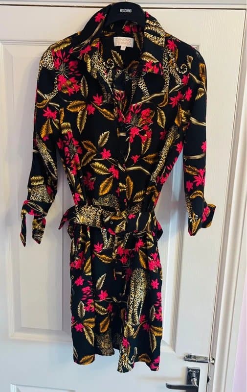 Dancing Leopard Dancing leopard plunge shirt dress wedding party holiday 14 same day post