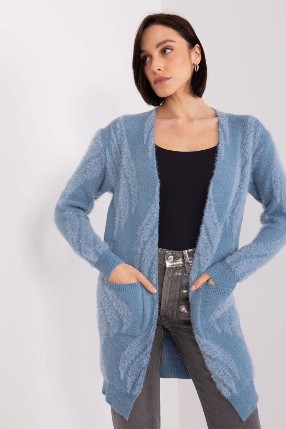 Love Lace Blue Variegated Long Sleeve Bedspread Cardigan