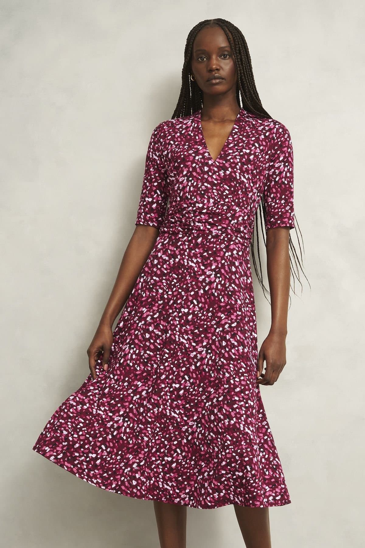 Hobbs London Hobbs London Women's Jaci Jersey Dress in Wine