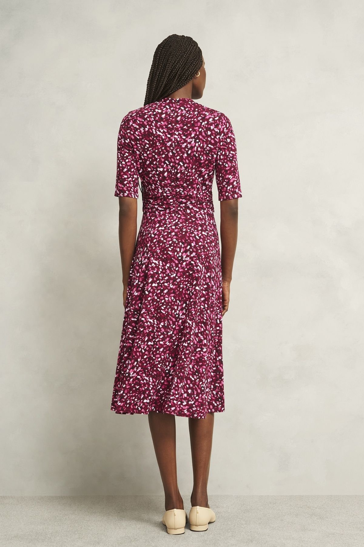 Hobbs London Hobbs London Women's Jaci Jersey Dress in Wine - 4