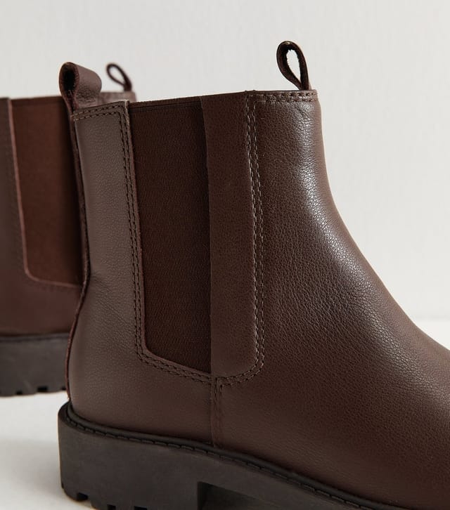New Look Women's Brown Leather Chelsea Boots New Look - 3
