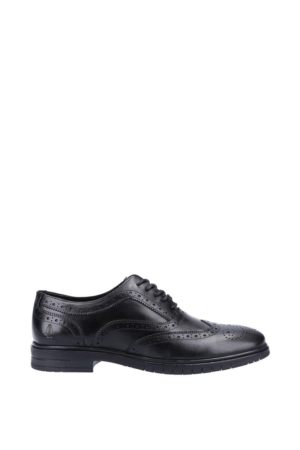 Hush Puppies Hush Puppies Men's 'Santiago' Smooth Leather Lace Shoes in Black - 4