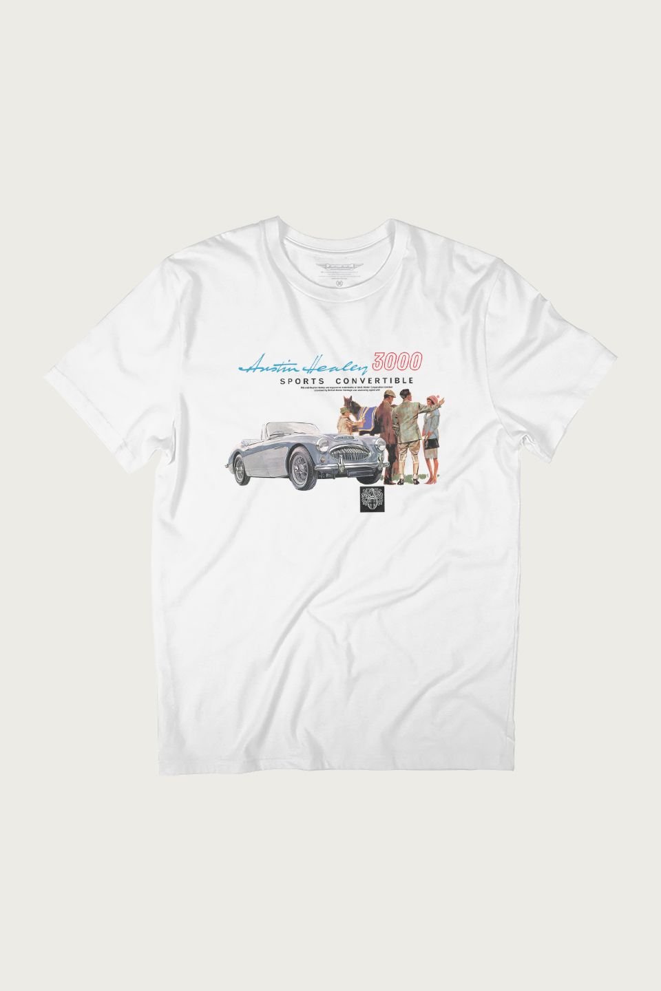 Austin Healey Austin Healey Men's 3000 Sports Convertible British Motor Heritage T-Shirt in White - 2