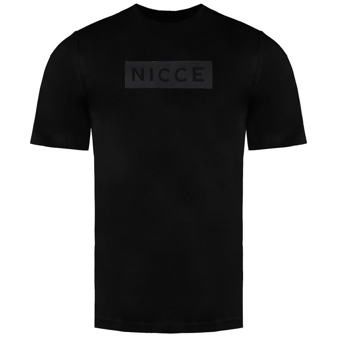 Nicce Nicce Men's Short Sleeve Black Crew Neck Cotton Peak T-Shirt