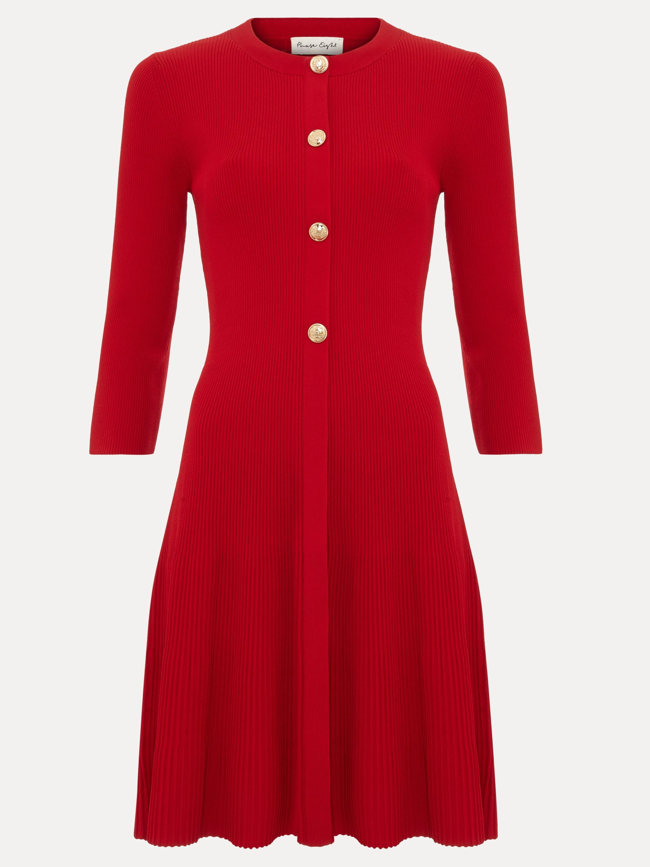 Phase Eight Phase Eight Women's Rachel 3/4 Sleeve Swing Dress in Scarlet - 2