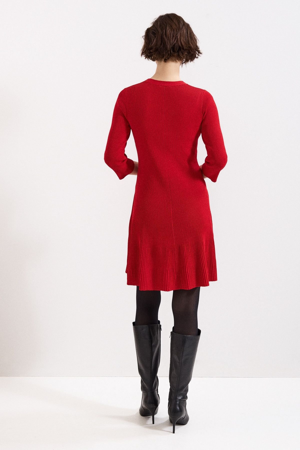 Phase Eight Phase Eight Women's Rachel 3/4 Sleeve Swing Dress in Scarlet - 4