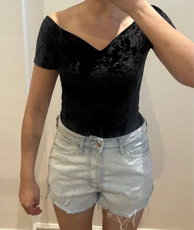 ASOS ASOS Black Velvet Bodysuit