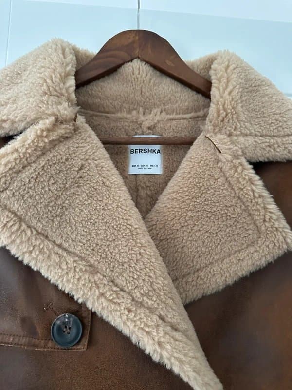 Bershka Bershka faux leather jacket with a slightly distressed, vintage finish