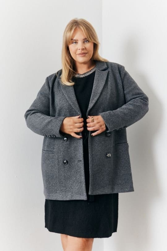 In The Style In The Style Women's Grey Heathman Blazer Coat - 3