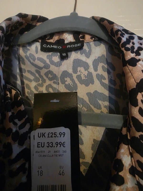 Cameo Rose NWT Leopard Print Wrap Dress