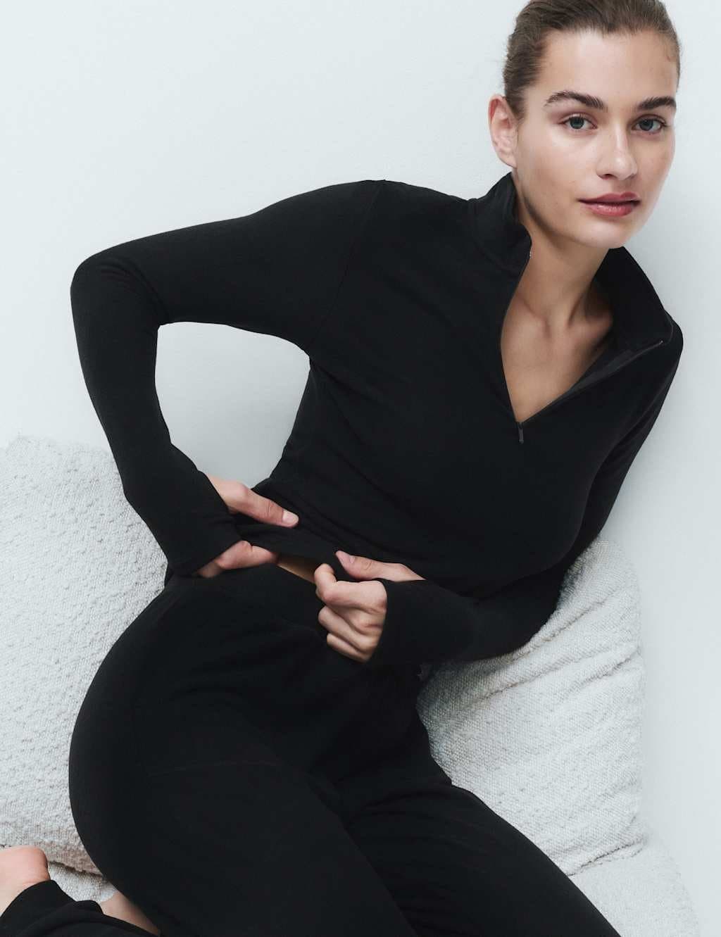 Marks & Spencer M&S Heatgen™ Maximum Thermal Funnel Neck Top Black