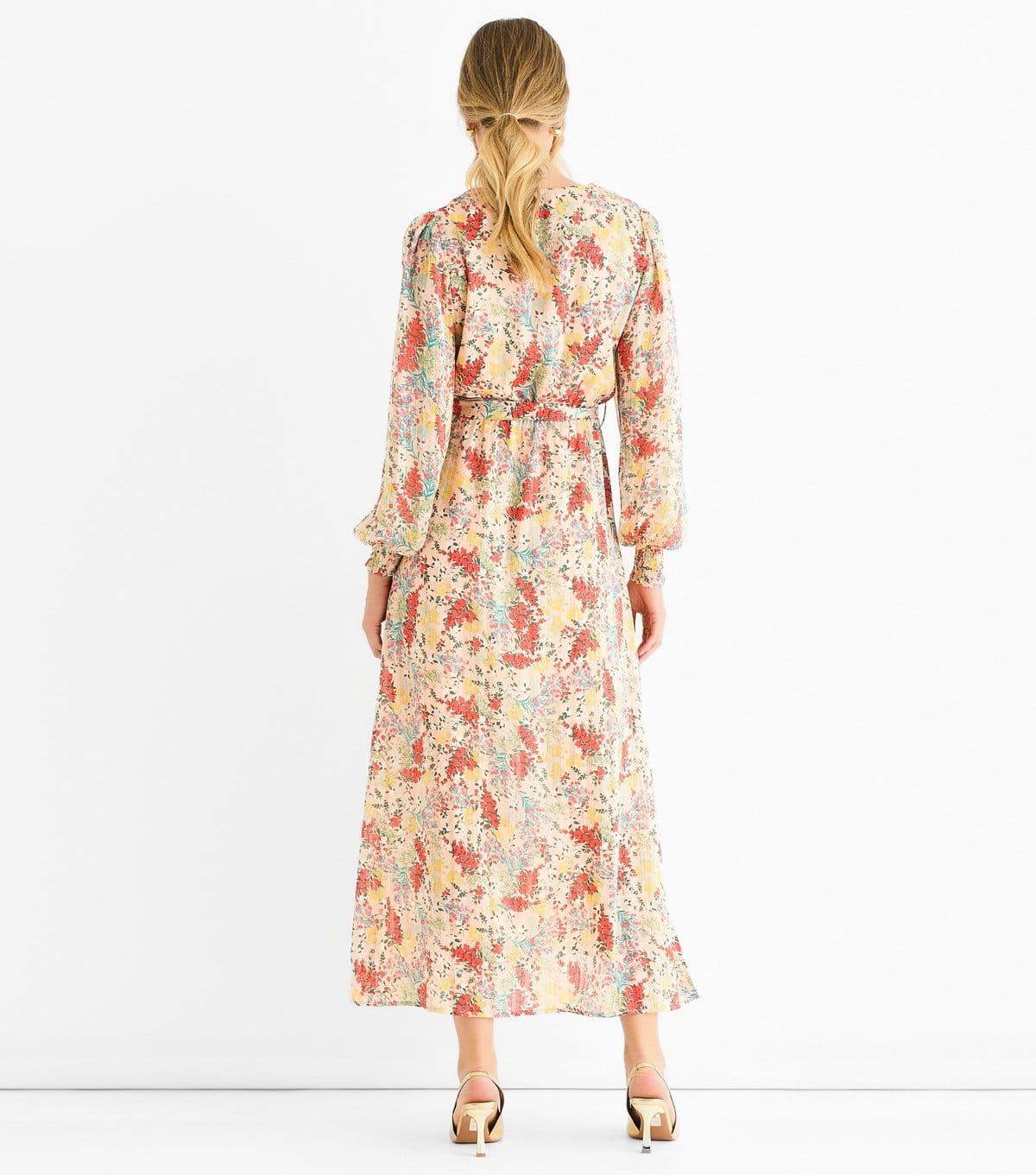 Gini London Women's Multicoloured Floral Wrap Midi Dress Gini London New Look - 4