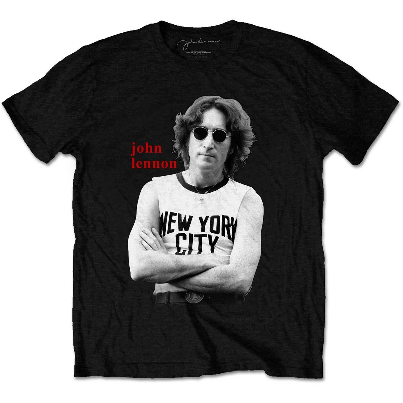 John Lennon John Lennon Men's New York City Cotton T-Shirt in Black - 2