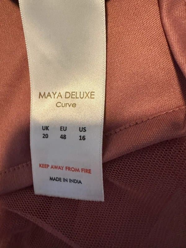 Maya Deluxe Maya Deluxe Curve Maxi Dress – Dusky Pink – UK 20 – New with Tags