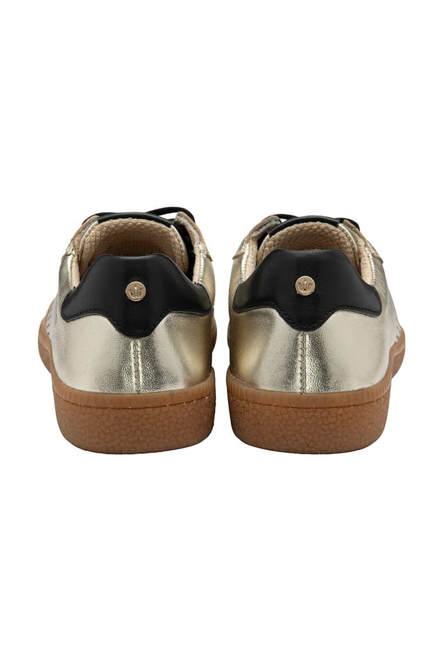 Lotus Lotus Women's 'Frapporta' Leather Lace-Up Trainers in Gold - 3