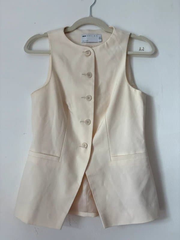 ASOS Design ASOS design cream waistcoat