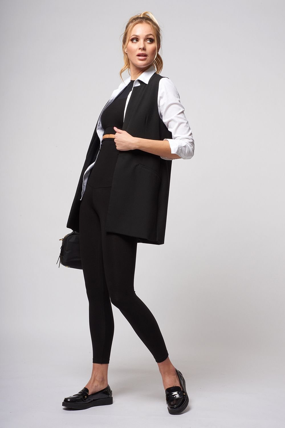 TLC Sport TLC Sport Women's Extra Strong Compression Pocket Leggings with High Tummy Control in Black - 3