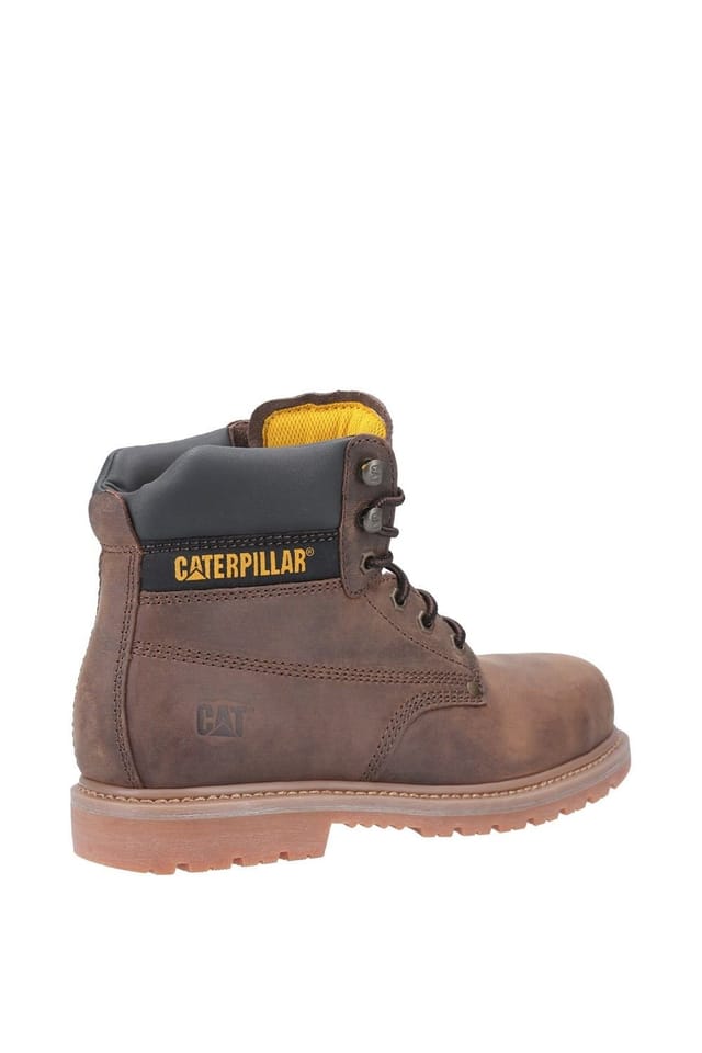 Caterpillar Caterpillar Men's 'Powerplant' Leather Safety Boots in Brown - 2