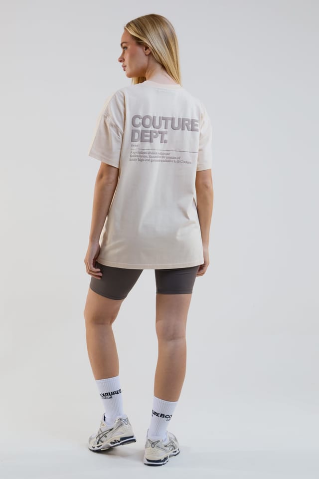 BCouture BCouture Women's Cycling Shorts & T-Shirt Set in Beige - 2