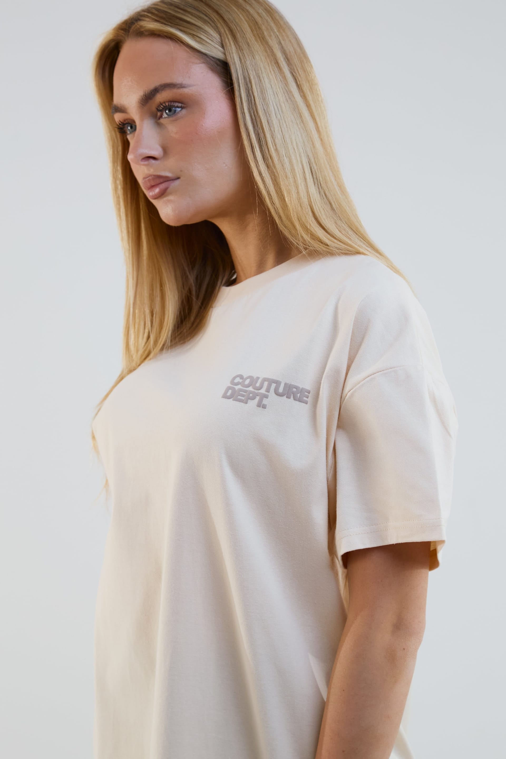 BCouture BCouture Women's Cycling Shorts & T-Shirt Set in Beige - 4