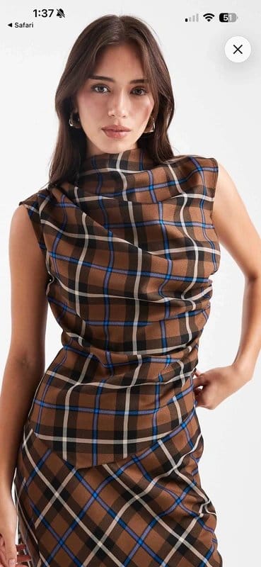 ASOS Design ASOS Design High Neck Ruche Top - 1