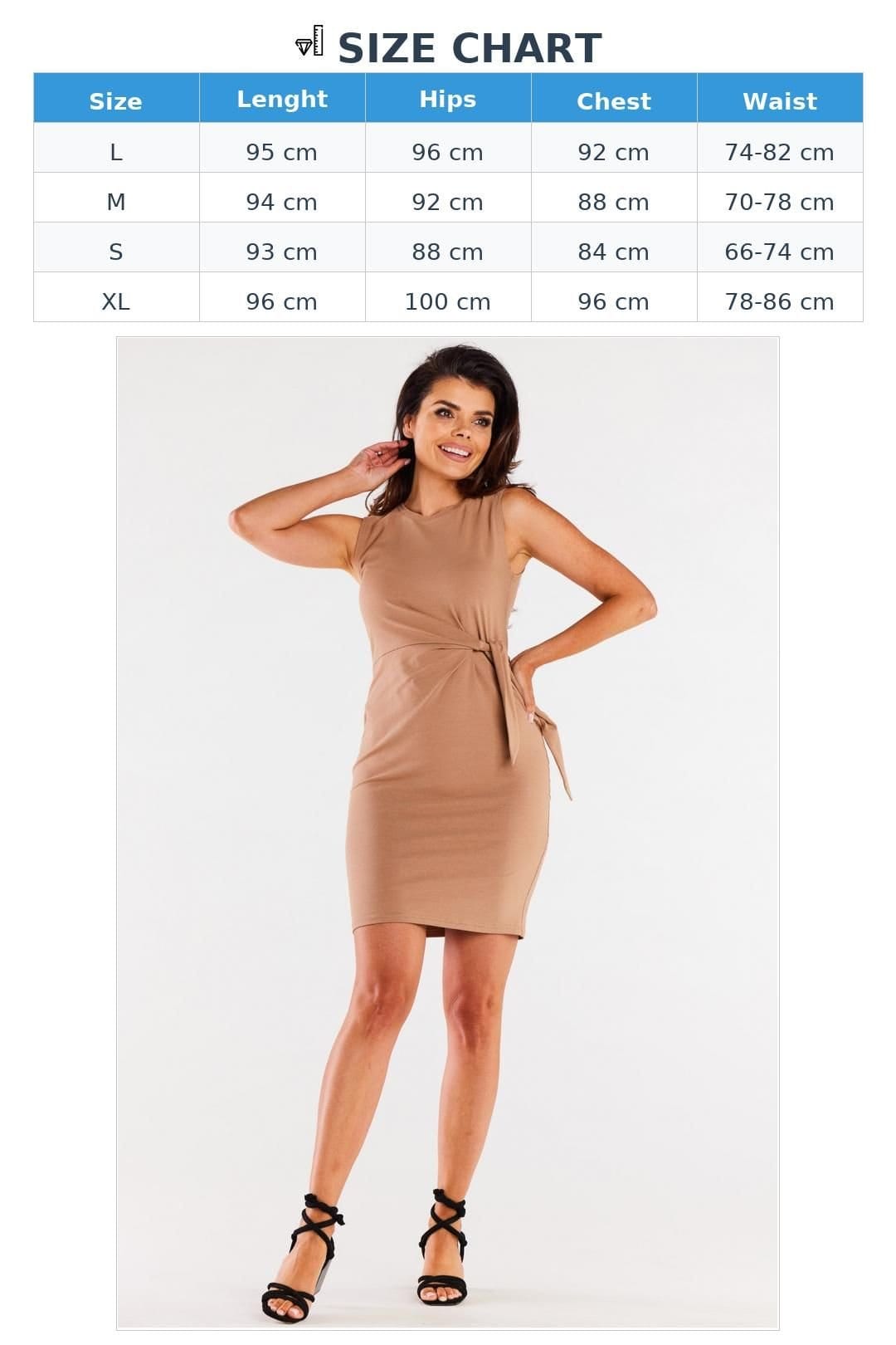 Love Lace Love Lace Women's Fitted Asymmetrical Binding Straps Dress in Beige - 4