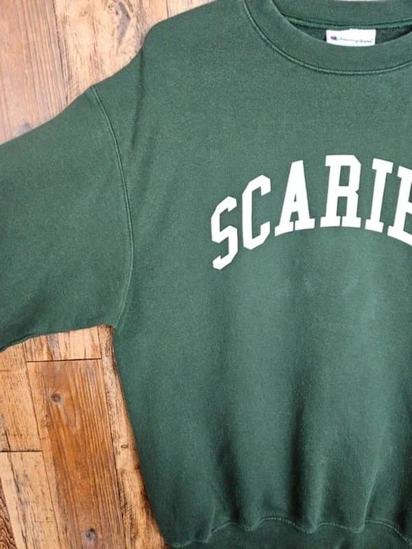 Champion Champion Scaries Spellout Crewneck Sweatshirt – Forest Green – M
