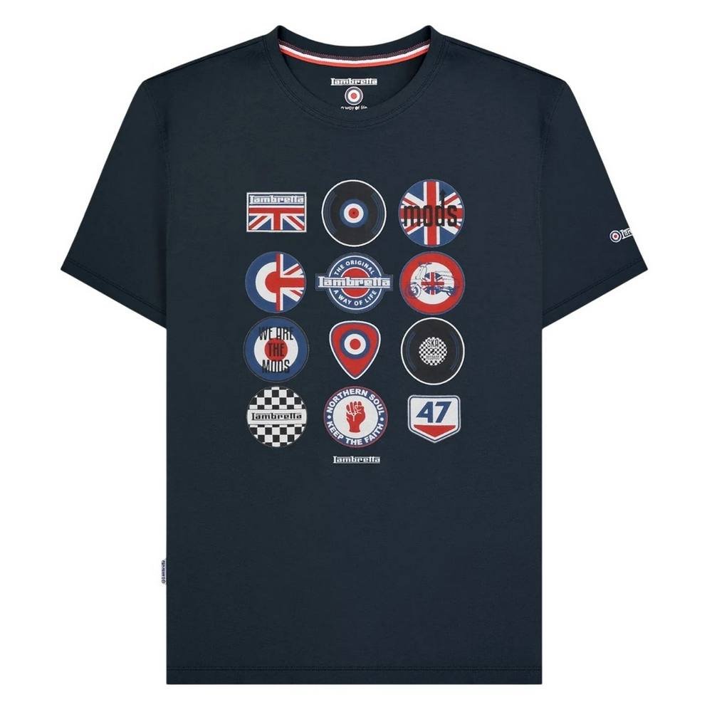 Lambretta Lambretta Men's Badge T-Shirt in Navy - 2