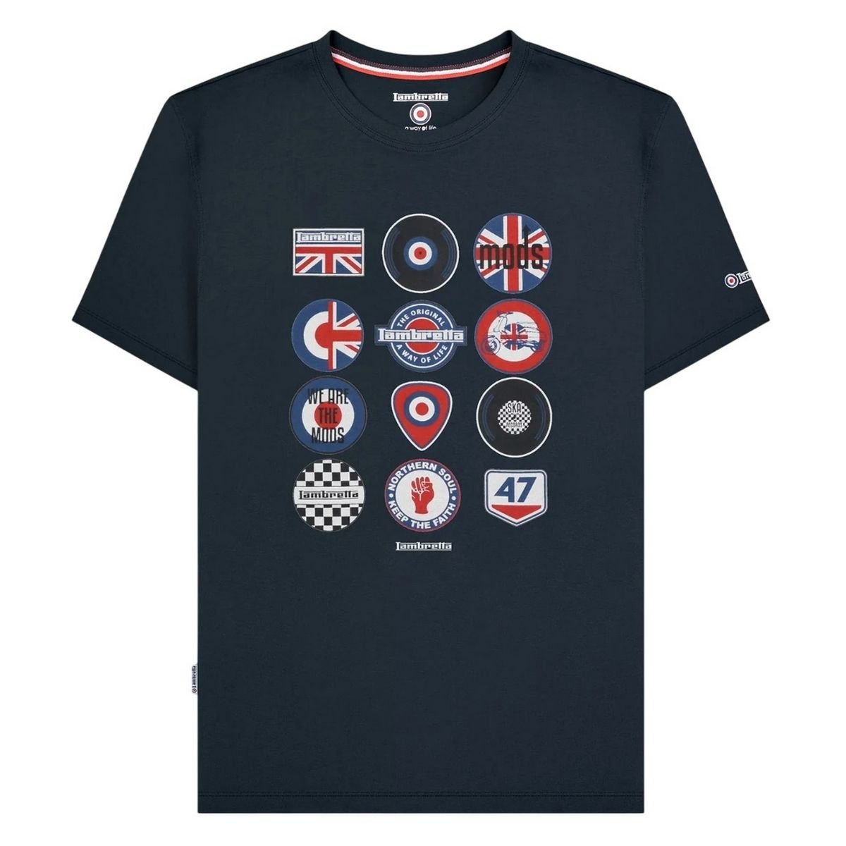 Lambretta Lambretta Men's Badge T-Shirt in Navy - 3