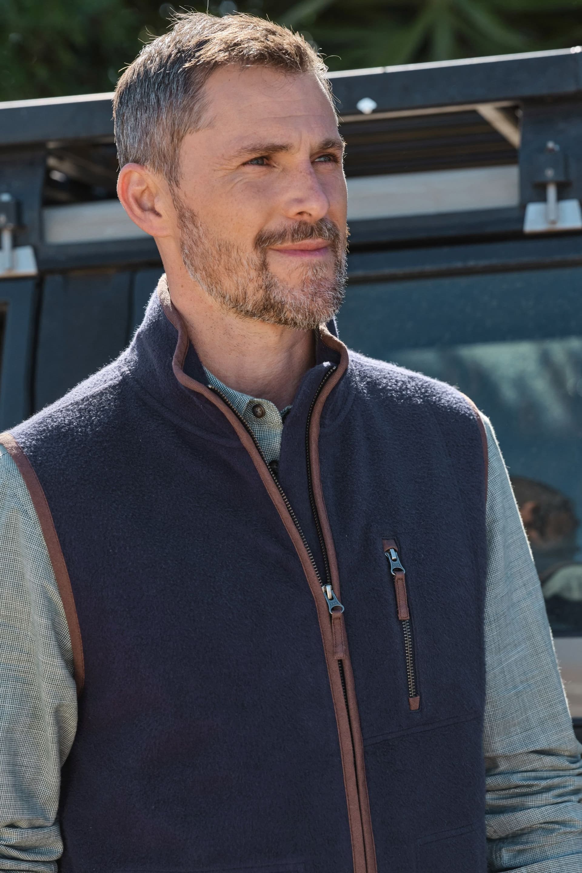 WoolOvers WoolOvers Men's Fleece Gilet in Navy
