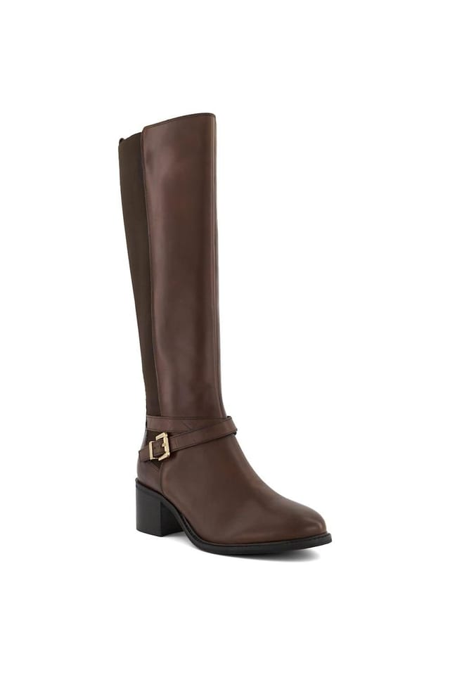 Dune London Dune London Women's 'Tildy' Leather Knee High Boots in Brown - 2