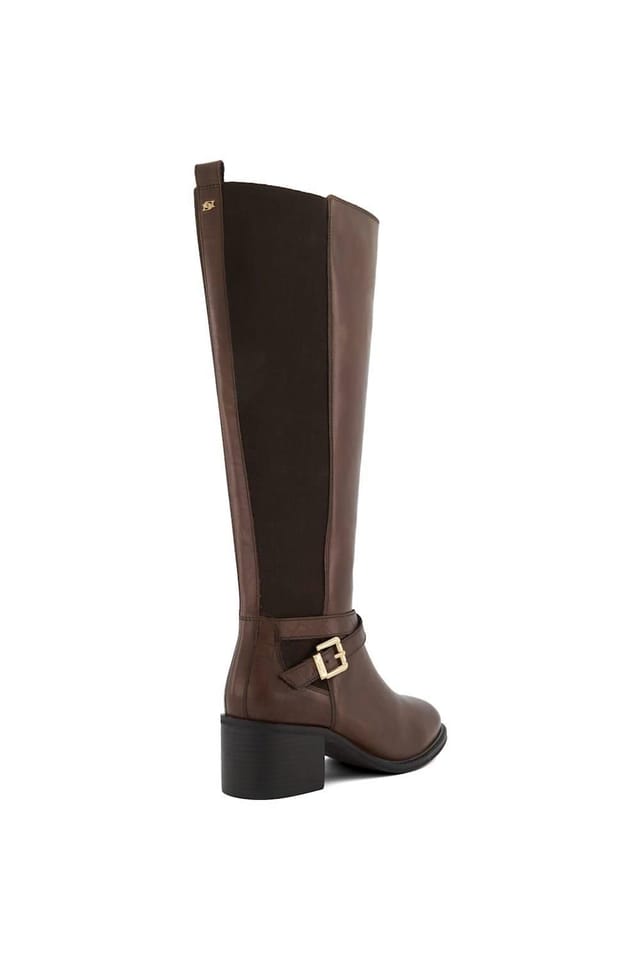 Dune London Dune London Women's 'Tildy' Leather Knee High Boots in Brown - 3