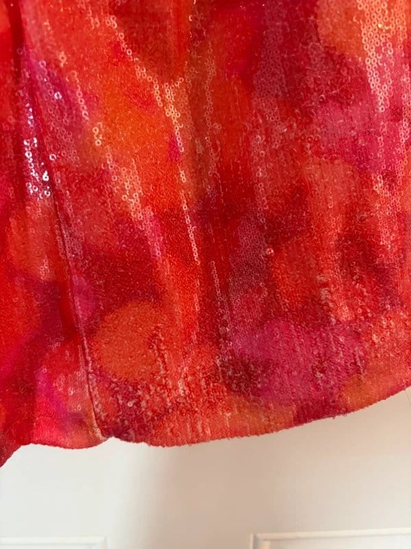 New Look Red Floral Sequin Mini Dress
