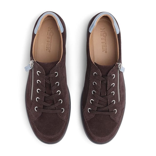 Hotter Hotter Women's Wide Fit 'Chase II' Trainers in Chocolate - 3